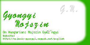 gyongyi mojszin business card